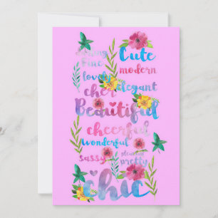 Blume Lover   Blume Niedlich Moderne Beautiful Dankeskarte