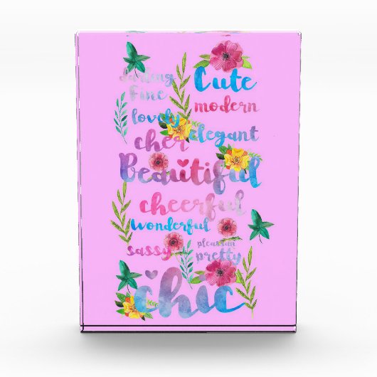 Blume Lover | Blume Niedlich Moderne Beautiful Fotoblock (Vorderseite)