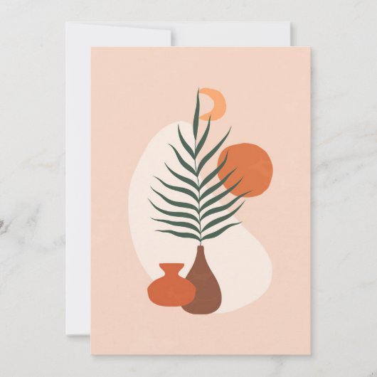 Blume Lover | Blume Vase Moderne Kunst Dankeskarte (Vorderseite)