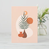 Blume Lover | Blume Vase Moderne Kunst Dankeskarte (Stehend Vorderseite)
