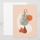 Blume Lover | Blume Vase Moderne Kunst Dankeskarte (Vorne/Hinten)