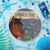 Blume Lover Brown Horse Pappteller (Party)