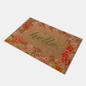 Blume Lover Geschenk, Hallo Doormat, farbenfrohe B Fußmatte (Schrägansicht)