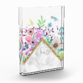 Blume Lover | Minimale Gold-Blume Fotoblock (Links)