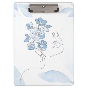 Blume Lover Minimalistisches Portrait Art Klemmbrett