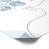 Blume Lover | Minimalistisches Portrait Art Poster (Ecke)