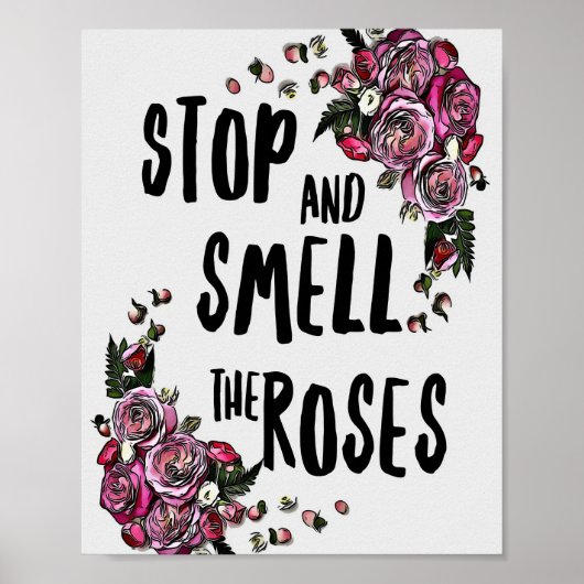 Blume Lover | Rose Blumengarten Poster (Vorne)