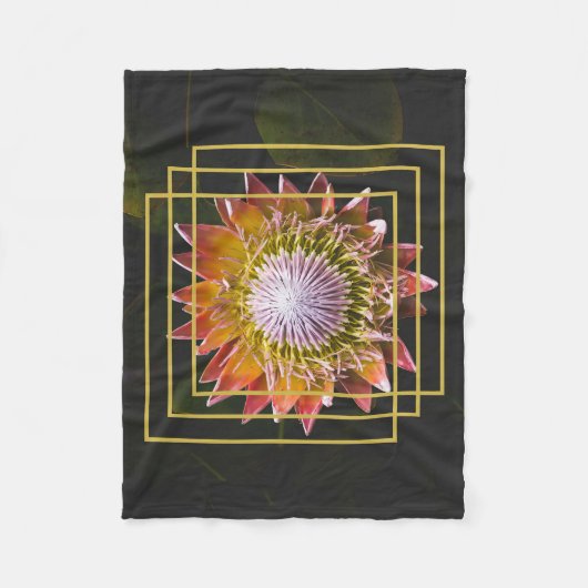 Blume Lover | Square Blume Fleecedecke (Vorderseite)