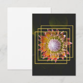Blume Lover | Square Blume RSVP Karte (Vorne/Hinten)