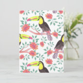 Blume Lover | Vogel und Blume Save The Date (Stehend Vorderseite)