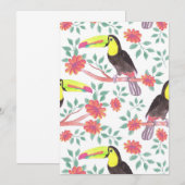 Blume Lover | Vogel und Blume Save The Date (Vorne/Hinten)