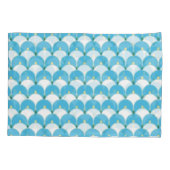 Blume, Lüfter oder Lilie wiederholen Muster auf bl Kissenbezug (Rückseite)