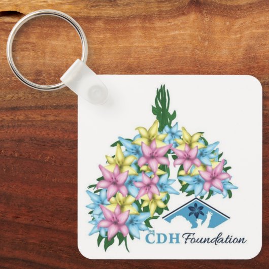 Blume Lungen Schlüsselkette Schlüsselanhänger (Vorderseite)