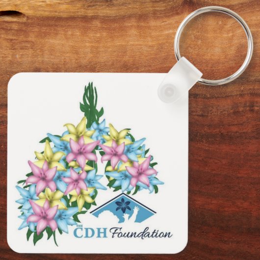 Blume Lungen Schlüsselkette Schlüsselanhänger (Rückseite)