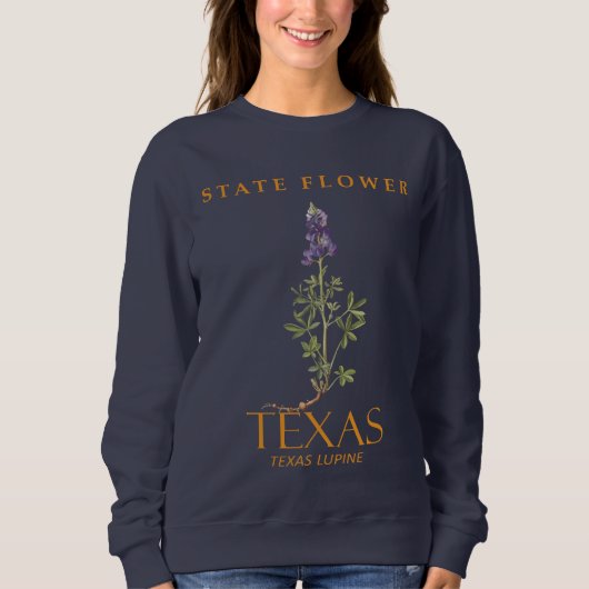Blume Lupinus texensis Sweatshirt (Vorderseite)