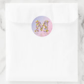 BLUME M RUNDER AUFKLEBER (Tasche)