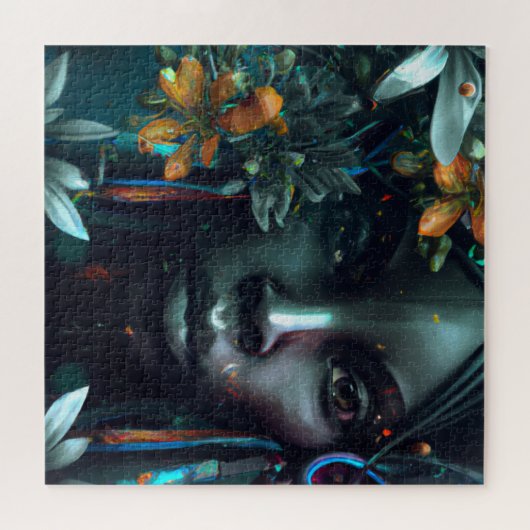 Blume Mädchen 2 Puzzle (Horizontal)