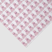 Blume Mädchen Bridal Hochzeitsfeier Pink Gown Prin Seidenpapier (Ausschnitt)