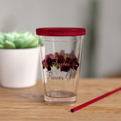 Blume Mädchen Bridesmaid Geschenk Blumenblume Wedd Acryltrinkbecher