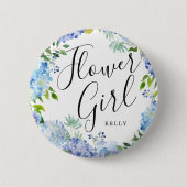 Blume Mädchen Carolina Bloom Custom Wedding Button (Vorderseite)