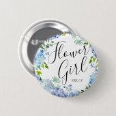 Blume Mädchen Carolina Bloom Custom Wedding Button (Vorne & Hinten)