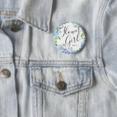 Blume Mädchen Carolina Bloom Custom Wedding Button (Beispiel)
