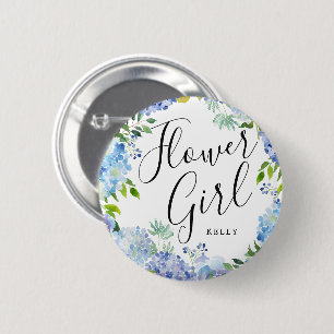 Blume Mädchen Carolina Bloom Custom Wedding Button