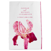 Blume Mädchen danke Ihnen Hochzeit Iris rot Gefall Mittlere Geschenktüte (Rückseite)