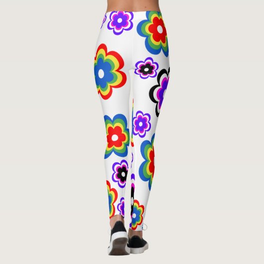 Blume Mädchen hinken Leggings (Rückseite)
