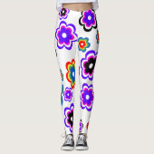 Blume Mädchen hinken Leggings (Vorderseite)