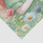 Blume Mädchen im Gartengewirr pflücken Seidenpapier (Detail)