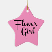 Blume Mädchen Retro-Script Schwarz auf Rosa Keramikornament (Rechts)