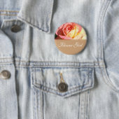 Blume Mädchen rosa gelb Rosa Brautname-Taste. Button (Beispiel)