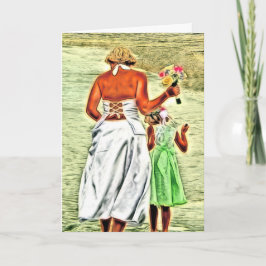 Blume Mädchen und Braut, Hochzeit Glückwunsch Karte