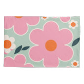 Blume Madrid Florenz Kunst Rosa Rosa Grün Kissenbezug (Rückseite)