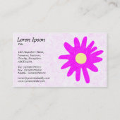 Blume - Magenta Visitenkarte (Rückseite)