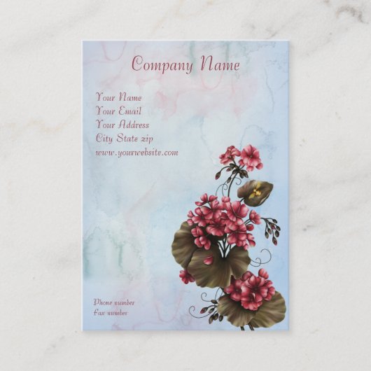 Blume Magic 2012 Pocket Calendar Visitenkarte (Vorderseite)