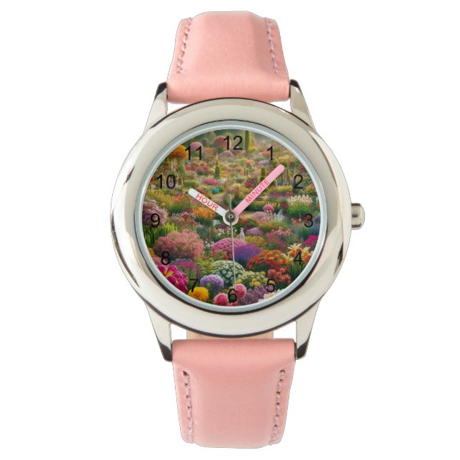 Blume Magic - ein Farbparadies Armbanduhr (Vorderseite)