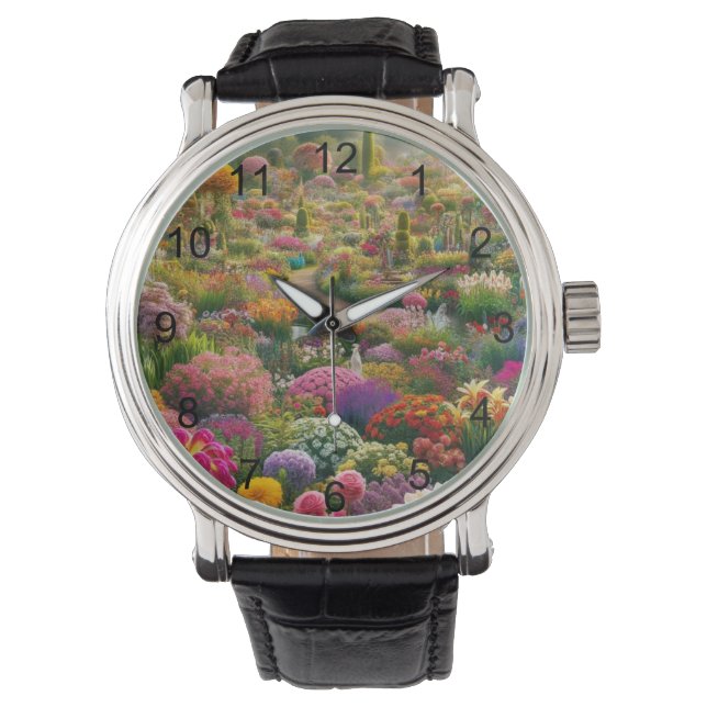 Blume Magic - ein Farbparadies Armbanduhr (Vorderseite)