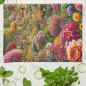 Blume Magic - ein Farbparadies Geschirrtuch (Gefaltet)