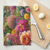 Blume Magic - ein Farbparadies Geschirrtuch (Viertel Falte)