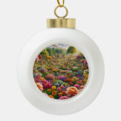 Blume Magic - ein Farbparadies Keramik Kugel-Ornament (Vorderseite)
