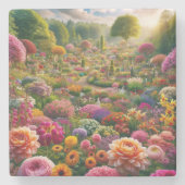Blume Magic - ein Farbparadies Steinuntersetzer (Vorderseite)
