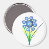 Blume Magnet (Vorderseite/Rückseite)