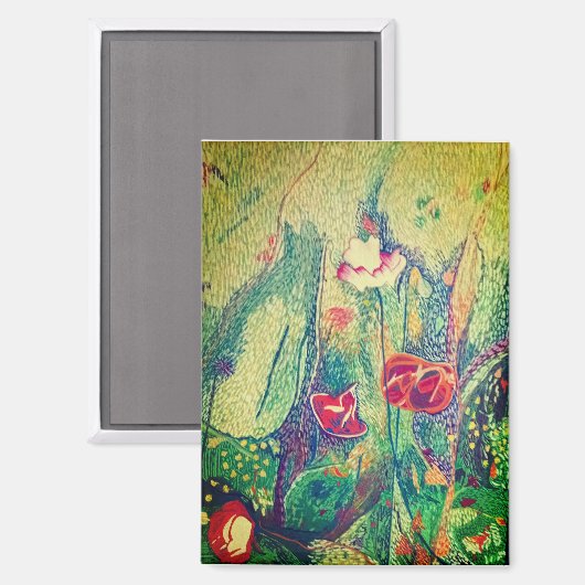 Blume Magnet (Vorderseite/Rückseite)