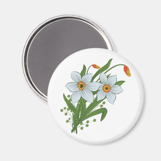 Blume Magnet (Vorderseite/Rückseite)