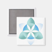 Blume Magnet (Vorderseite/Rückseite)