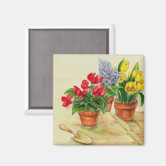 Blume, Magnet (Vorderseite/Rückseite)