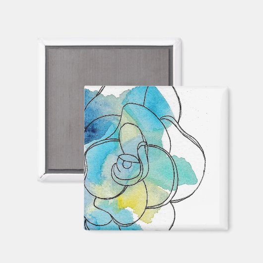 Blume Magnet (Vorderseite/Rückseite)