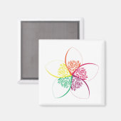 Blume Magnet (Vorderseite/Rückseite)